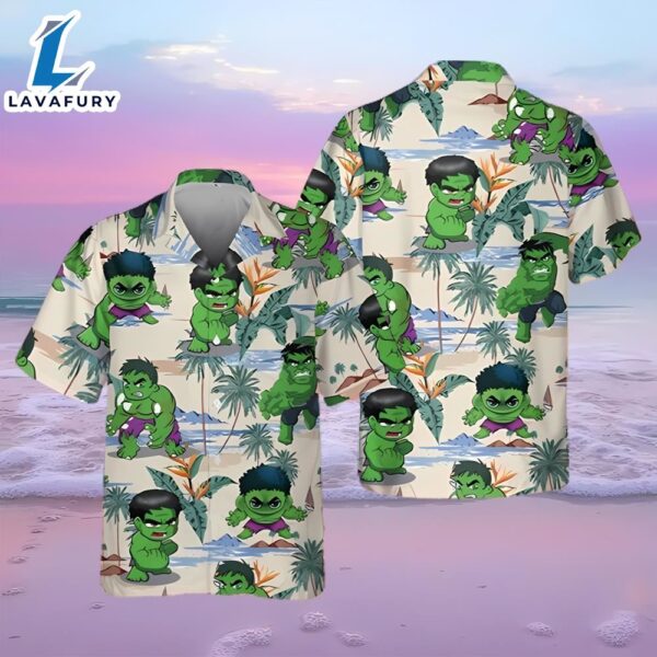 Marvel Hulk Hawaiian Shirt, Captain America Hawaiian Shirt