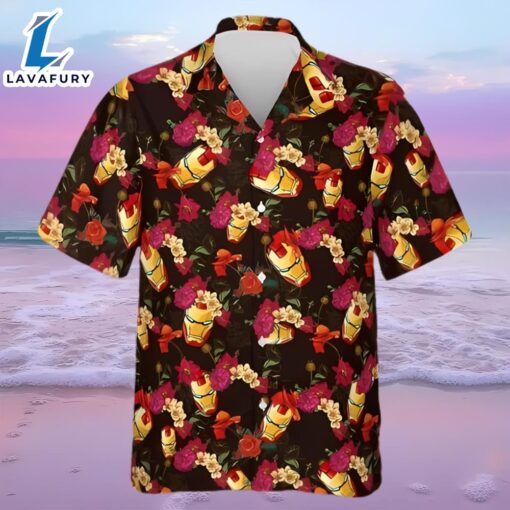 Marvel Iron Man Avengers With Floral Men And Women Hawaiian Shirt Summer Gift