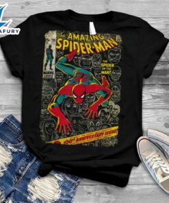 Marvel Spider Man Comic Book Anniversary Graphic T Shirt