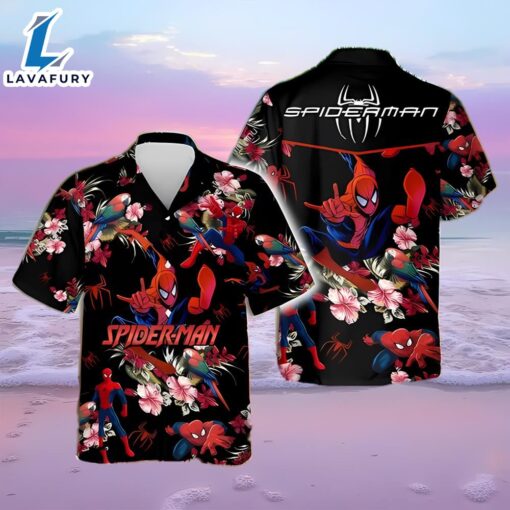 Marvel Spider Man Hibiscus Flower Hawaiian Shirt