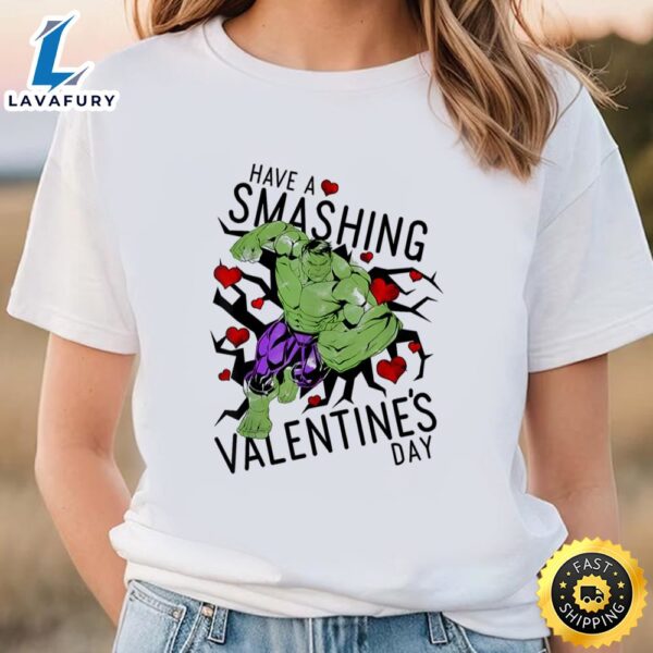 Marvel Hulk Have A Smashing Valentine’s Day T-Shirt