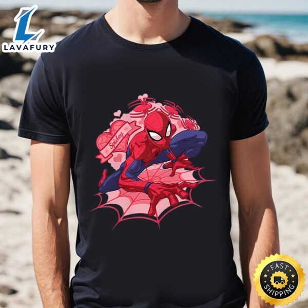 Marvel Spider Man Heart Valentine’s Day T-Shirt