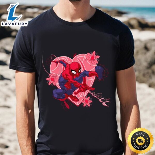 Marvel Spiderman Hearts Valentine’s Day T-shirt
