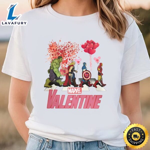 Marvel Valentine Sweatshirt, Avengers Bbey Road Unisex T-shirt