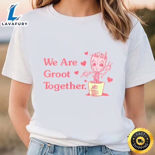 Men’s Marvel We Are Groot Together Valentine T-shirt