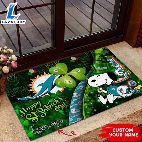 Miami Dolphins NFL-Custom Doormat The Celebration Of The Saint Patrick’s Day