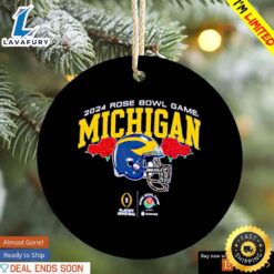 Michigan Wolverines 2024 Rose Bowl Game Ornament