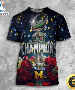 Michigan Wolverines Defeated Alabama Crimson Tide The 2024 Rose Bowl Champions Are Maize And Blue CFB Playoff All Over Print Shirt