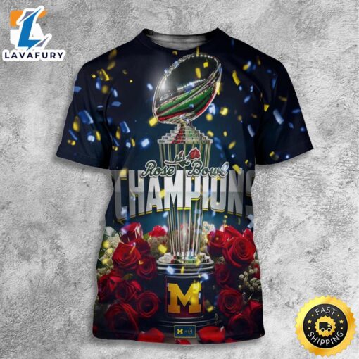 Michigan Wolverines Defeated Alabama Crimson Tide The 2024 Rose Bowl Champions Are Maize And Blue CFB Playoff All Over Print Shirt