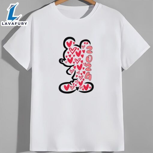 Mickey And Minnie Happy 2024 Valentine’s Day T-Shirt