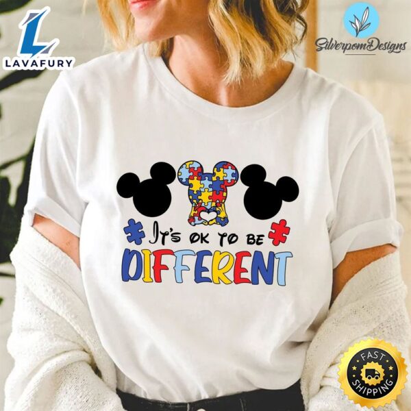 Mickey It’s Ok To Be Different Disney Autism Awareness Shirt