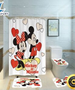 Mickey Minnie Cartoon Waterproof Shower…