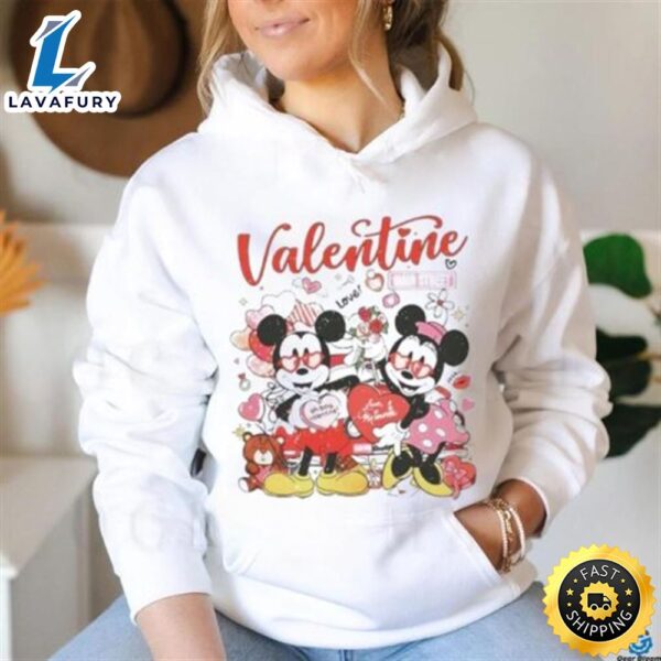 Mickey Minnie Disney true love Valentine on main street shirt