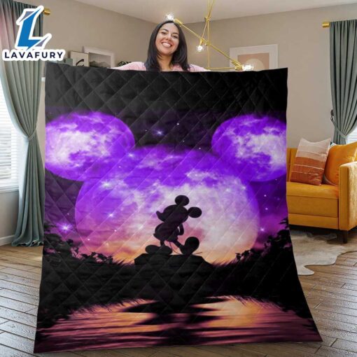 Mickey Mouse Blanket, Mickey Mouse Gift For Fan, Disney Mickey Moon Mickey Mouse Blanket