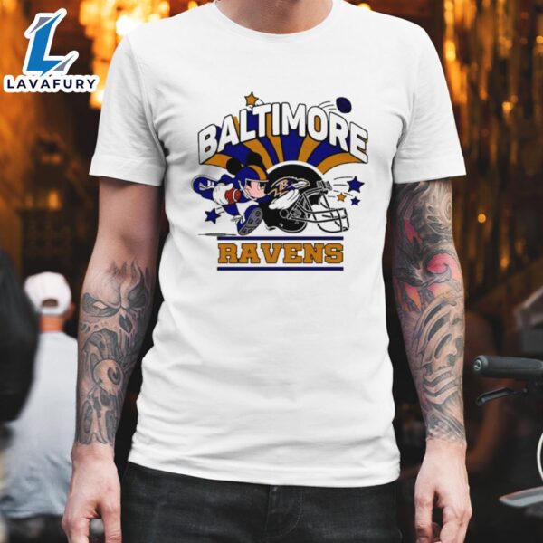 Mickey Mouse Player Baltimore Ravens Football Shirt
