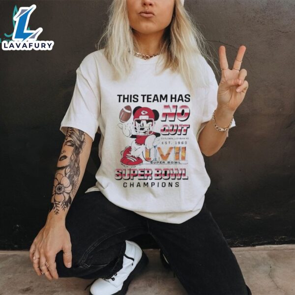 Mickey Mouse This Team Has No Quit Super Bowl Champions 2024 Shirt