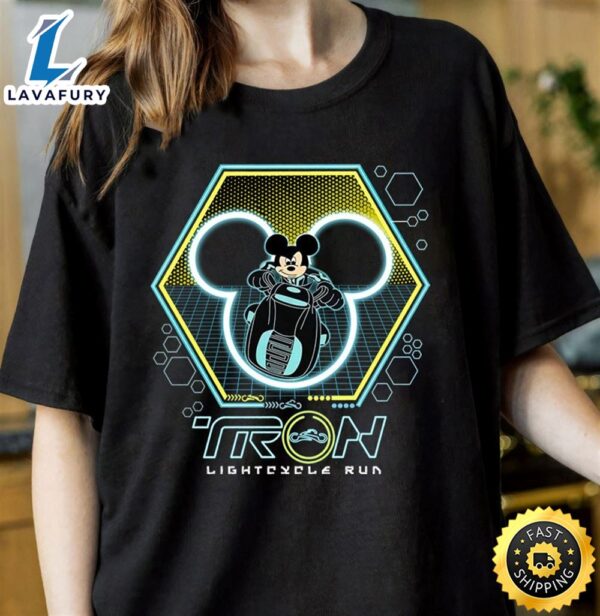 Mickey Tron Bike Disney Lightcylce Run Ride Vacation Shirt