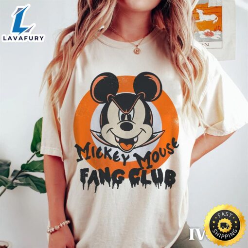 Mickey Vampire Fang Club Disney Halloween Family Trip Shirt