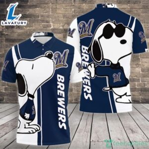 Milwaukee Brewers Snoopy Lover Polo…