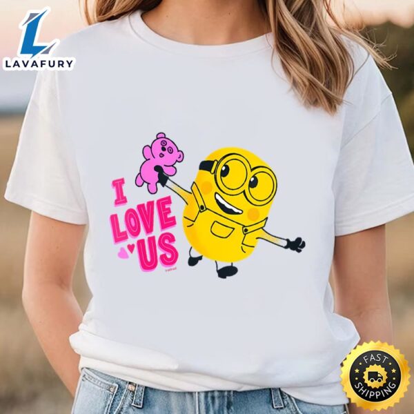 Minions Valentine’s Day I Love Us Bear T-Shirt