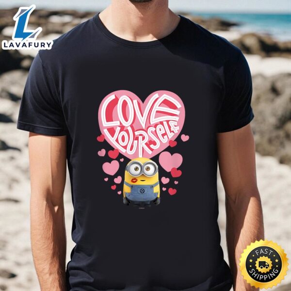 Minions Valentines Day Love Yourself Heart Collage T-Shirt