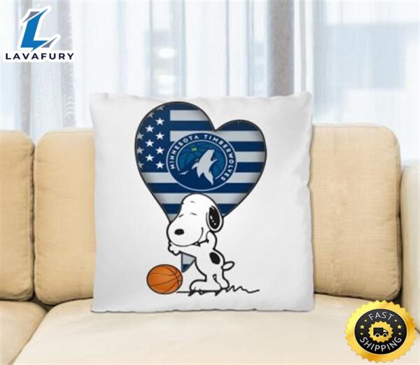Minnesota Timberwolves NBA Basketball The Peanuts Movie Adorable Snoopy Pillow Square Pillow