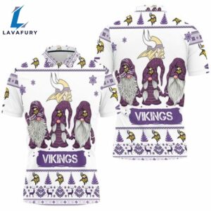 Minnesota Vikings Christmas Gnomes Polo…