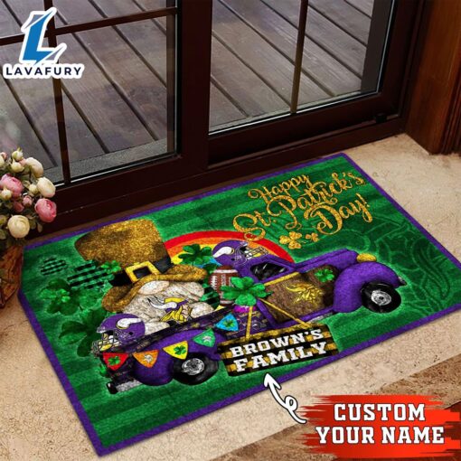 Minnesota Vikings NFL-Custom Doormat For The Celebration Of Saint Patrick’s Day