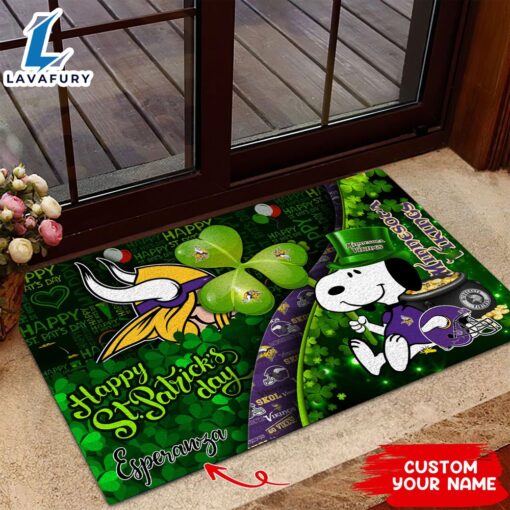 Minnesota Vikings NFL-Custom Doormat The Celebration Of The Saint Patrick’s Day