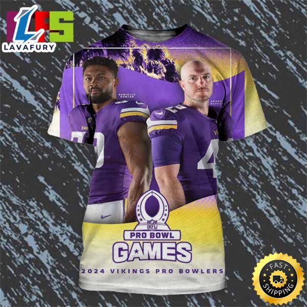 Minnesota Vikings Players Selected For NFC 2024 Pro Bowl Roster All Over Print Shirt