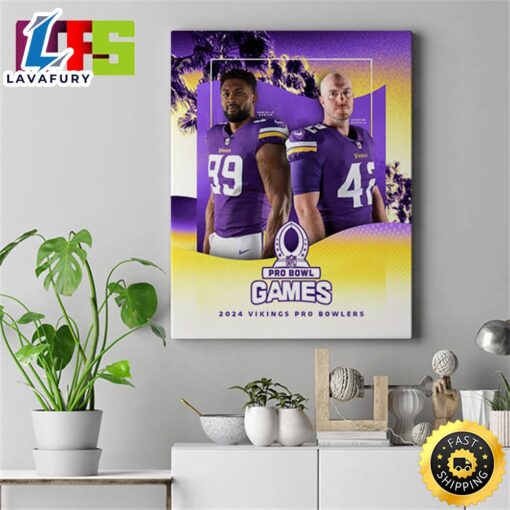 Minnesota Vikings Players Selected For NFC 2024 Pro Bowl Roster Home Decoration Poster Canvas