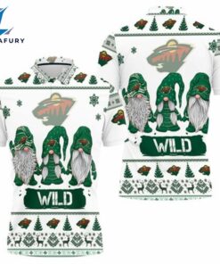 Minnesota Wild Christmas Gnomes Polo Shirt