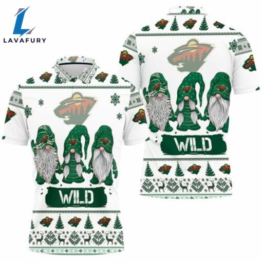 Minnesota Wild Christmas Gnomes Polo Shirt