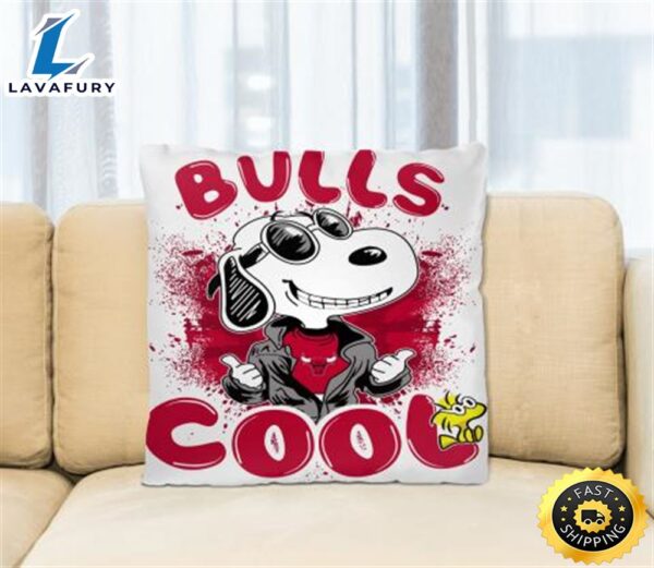 NBA Basketball Chicago Bulls Cool Snoopy Pillow Square Pillow