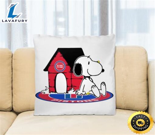 NBA Basketball Detroit Pistons Snoopy The Peanuts Movie Pillow Square Pillow