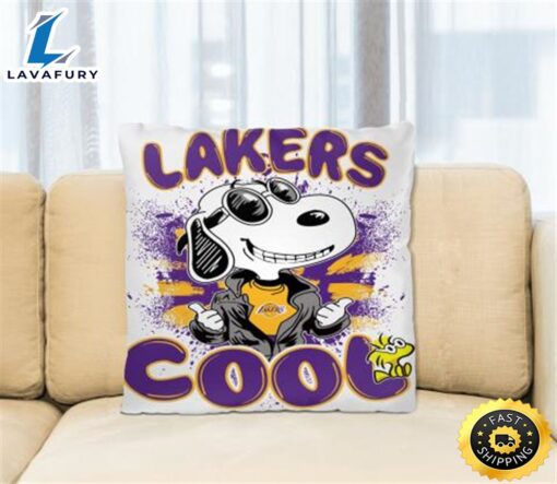 NBA Basketball Los Angeles Lakers Cool Snoopy Pillow Square Pillow