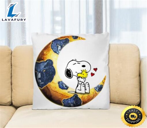 NBA Basketball Memphis Grizzlies I Love Snoopy To The Moon And Back Pillow Square Pillow