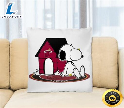 NBA Basketball Miami Heat Snoopy The Peanuts Movie Pillow Square Pillow