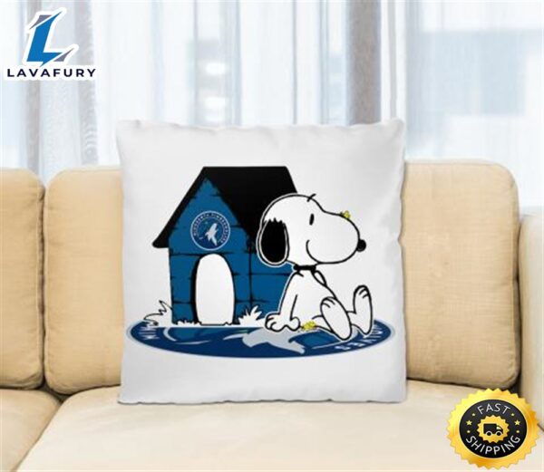 NBA Basketball Minnesota Timberwolves Snoopy The Peanuts Movie Pillow Square Pillow