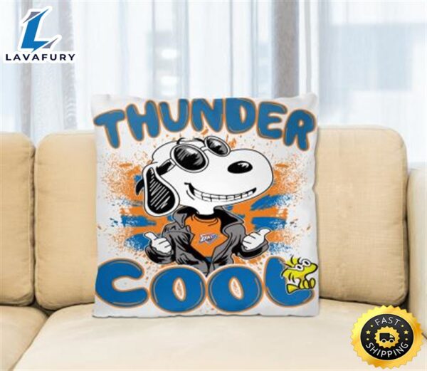 NBA Basketball Oklahoma City Thunder Cool Snoopy Pillow Square Pillow
