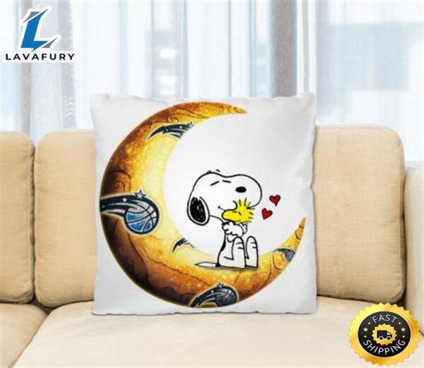 NBA Basketball Orlando Magic I Love Snoopy To The Moon And Back Pillow Square Pillow
