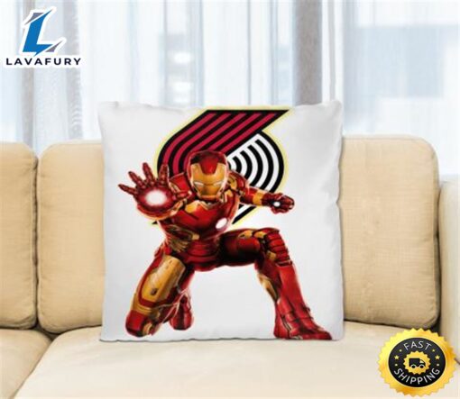 NBA Iron Man Marvel Comics Sports Basketball Portland Trail Blazers Square Pillow