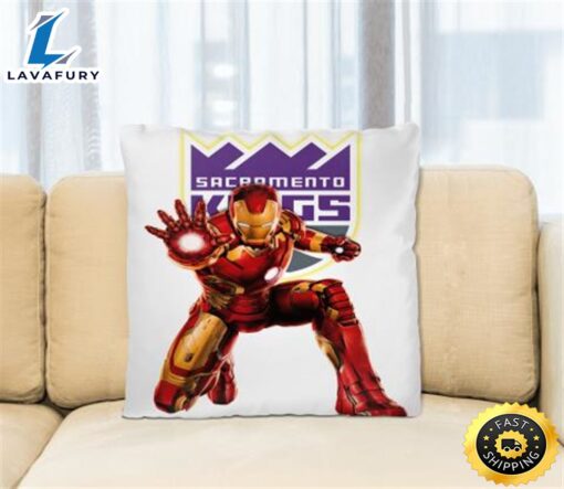 NBA Iron Man Marvel Comics Sports Basketball Sacramento Kings Square Pillow