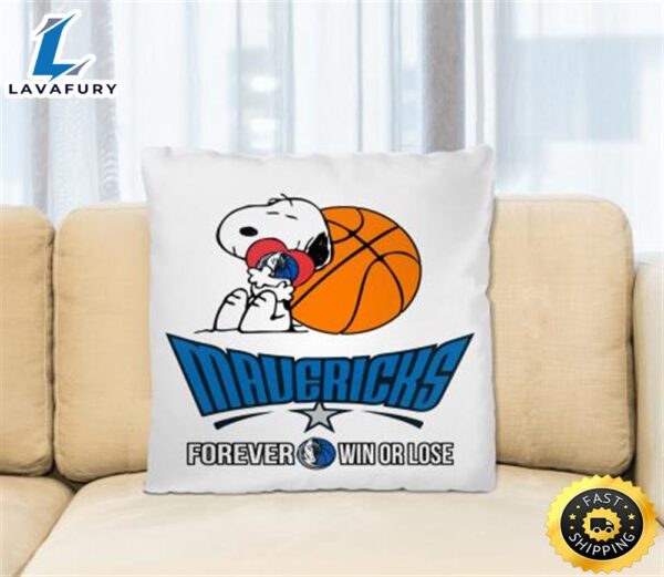 NBA The Peanuts Movie Snoopy Forever Win Or Lose Basketball Dallas Mavericks Pillow Square Pillow