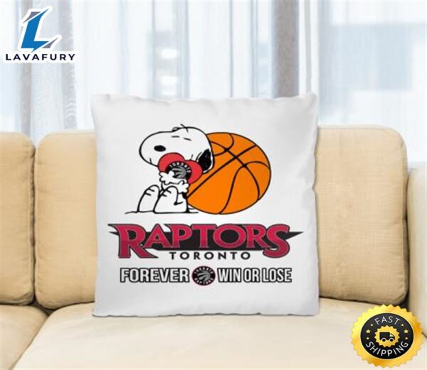 NBA The Peanuts Movie Snoopy Forever Win Or Lose Basketball Toronto Raptors Pillow Square Pillow