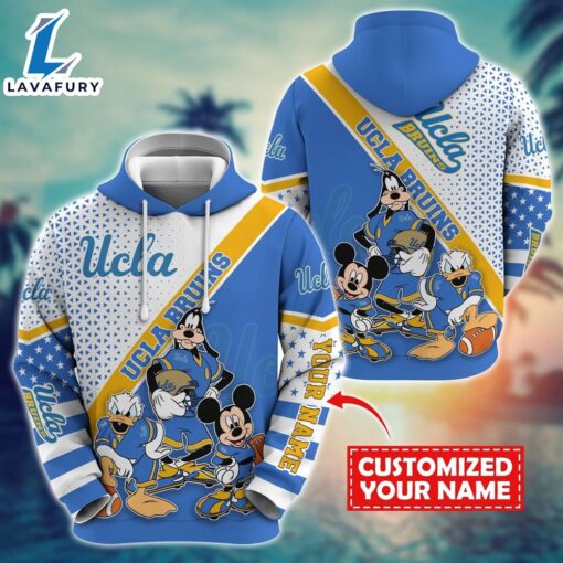 NCAA And Mickey UCLA Bruins Character Cartoon Movie Custom Name Hoodie New Arrivals