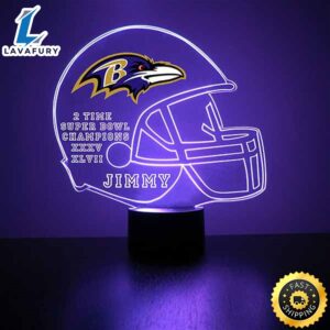 NFL Baltimore Ravens Football Led Sports Fan Lamp