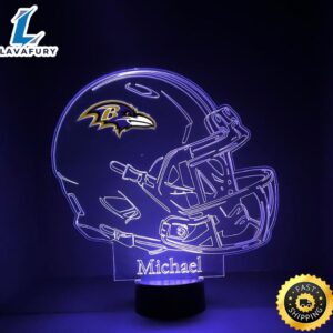 NFL Baltimore Ravens Light Up Modern Helmet Nfl Football Led Sports Fan Lamp