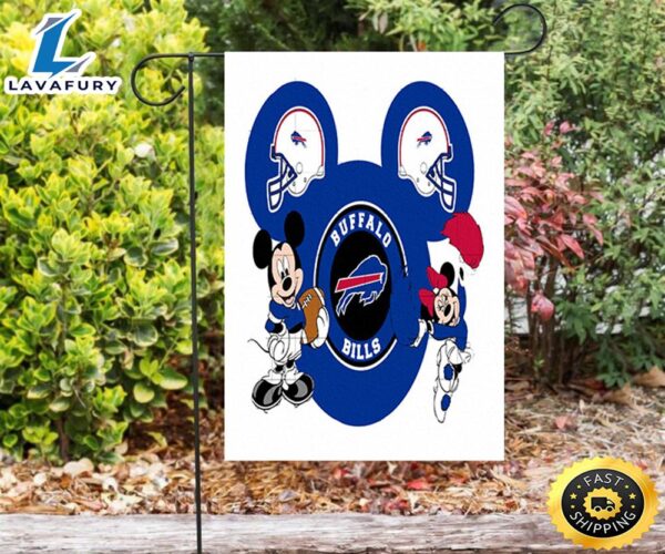 NFL Buffalo Bills Mickey Minnie Double Sided Printing Garden Flag