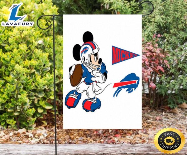 NFL Buffalo Bills Mickey v1 Double Sided Printing Garden Flag